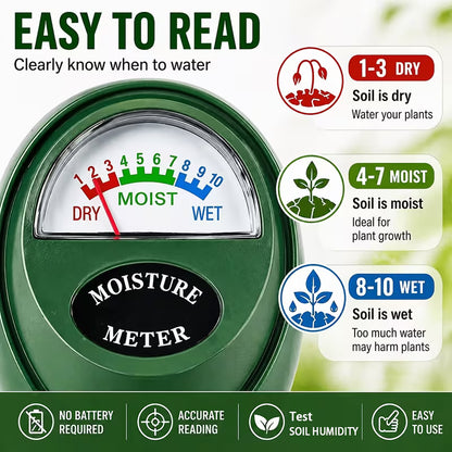 SoilSense 3-in-1 Plant Moisture & pH Meter