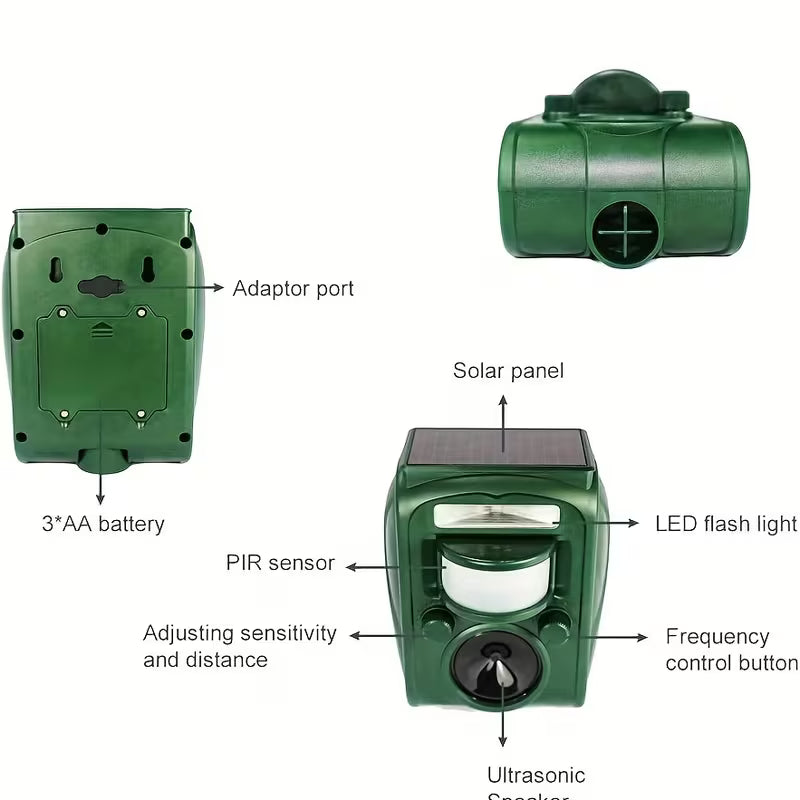 Solar Sentinel Ultrasonic Animal Deterrent