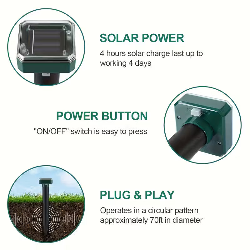 SolarGuard Mole & Pest Repeller – 6 Pac