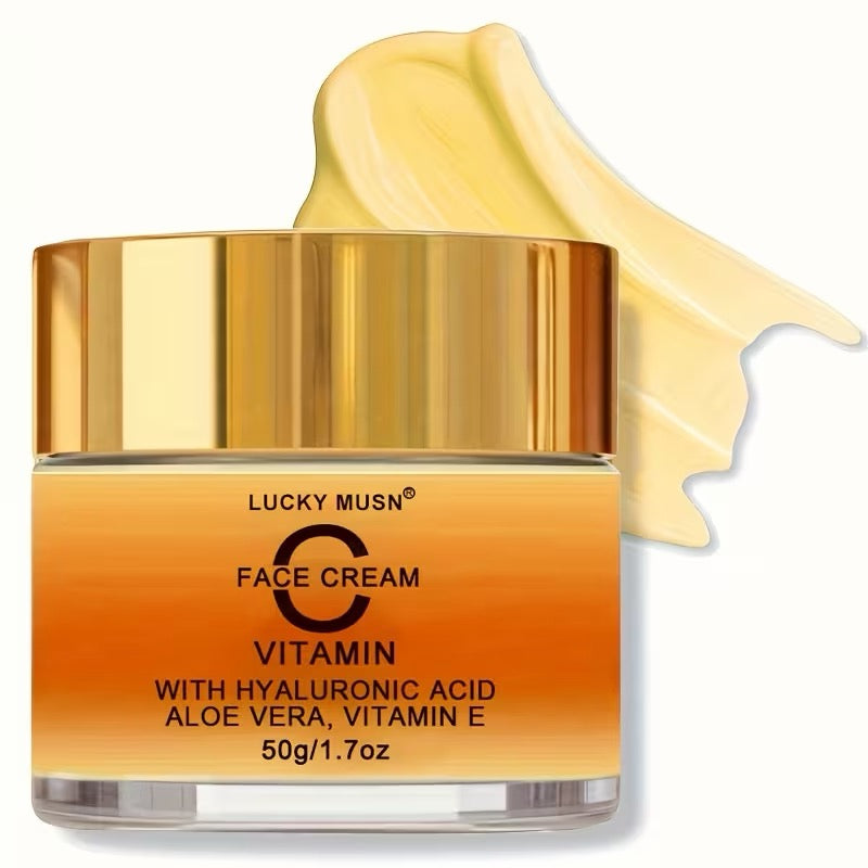 Vitamin C Brightening Face Cream with Hyaluronic Acid & Aloe Vera