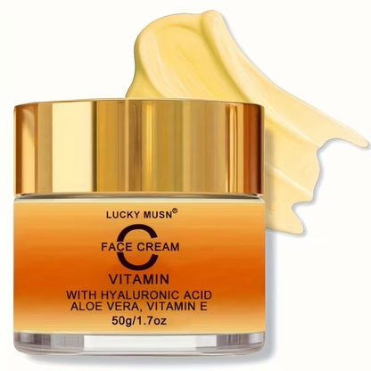Vitamin C Brightening Face Cream with Hyaluronic Acid & Aloe Vera