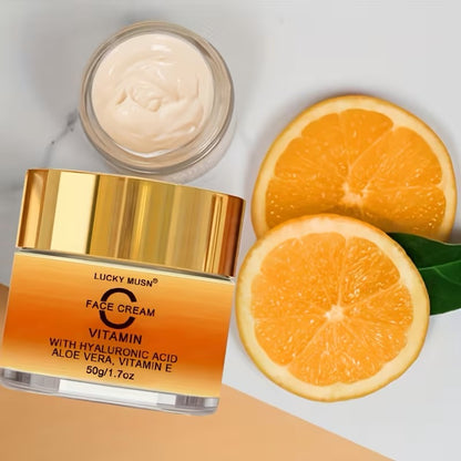 Vitamin C Brightening Face Cream with Hyaluronic Acid & Aloe Vera